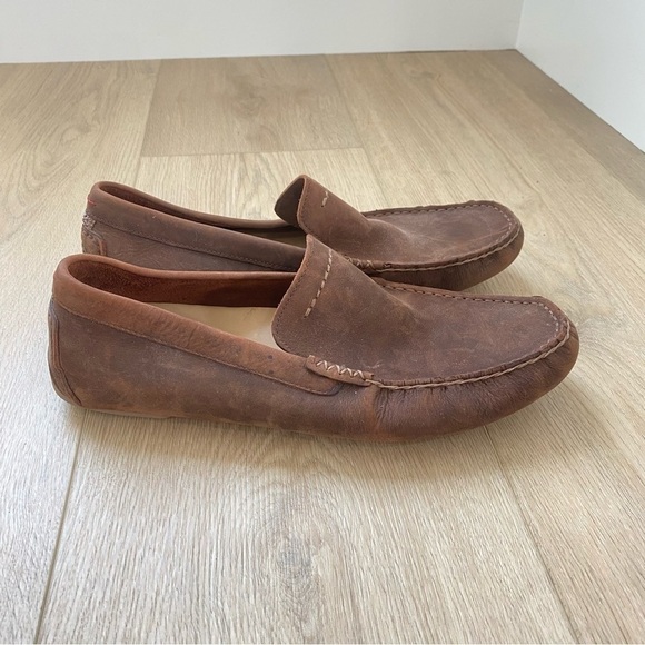 UGG ENERG Henrick leather driving slip on loafers size 11.5 EUC - Picture 2 of 5